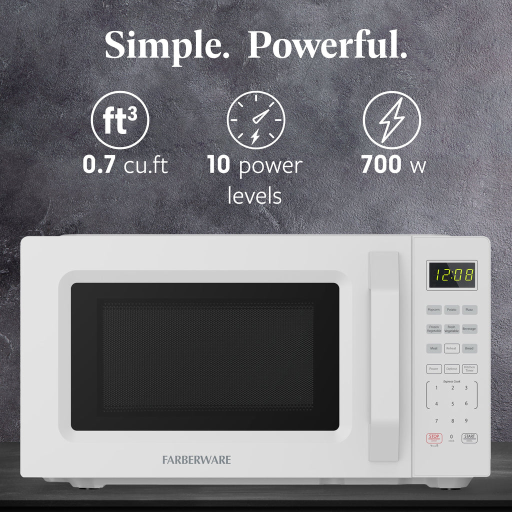 2026 NewFarberware 1.1 Cu. Ft. 1000-Watt Compact Microwave Oven, Black