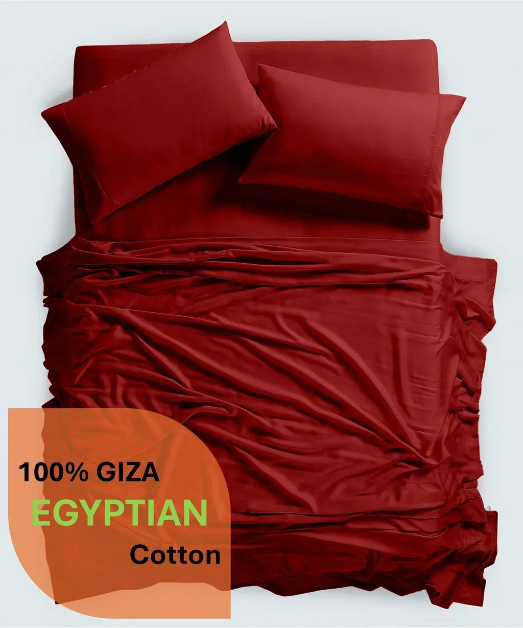 2026 New600 Thread Count, 100% Giza Egyptian Cotton Bedding Set, 4-PC Sheets Set, 15 Inch Deep Pocket of Fitted Sheet, Soft Sateen Weave Breathable - Black, Twin