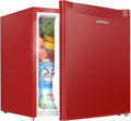 2026 NewUpstreman 1.7 Cu.ft Mini Fridge with Freezer, Dorm Essentials, Adjustable Thermostat, Energy Saving, Low Noise, Single Door Compact Refrigerator for Dorm, Office, Bedroom, Red-FR17