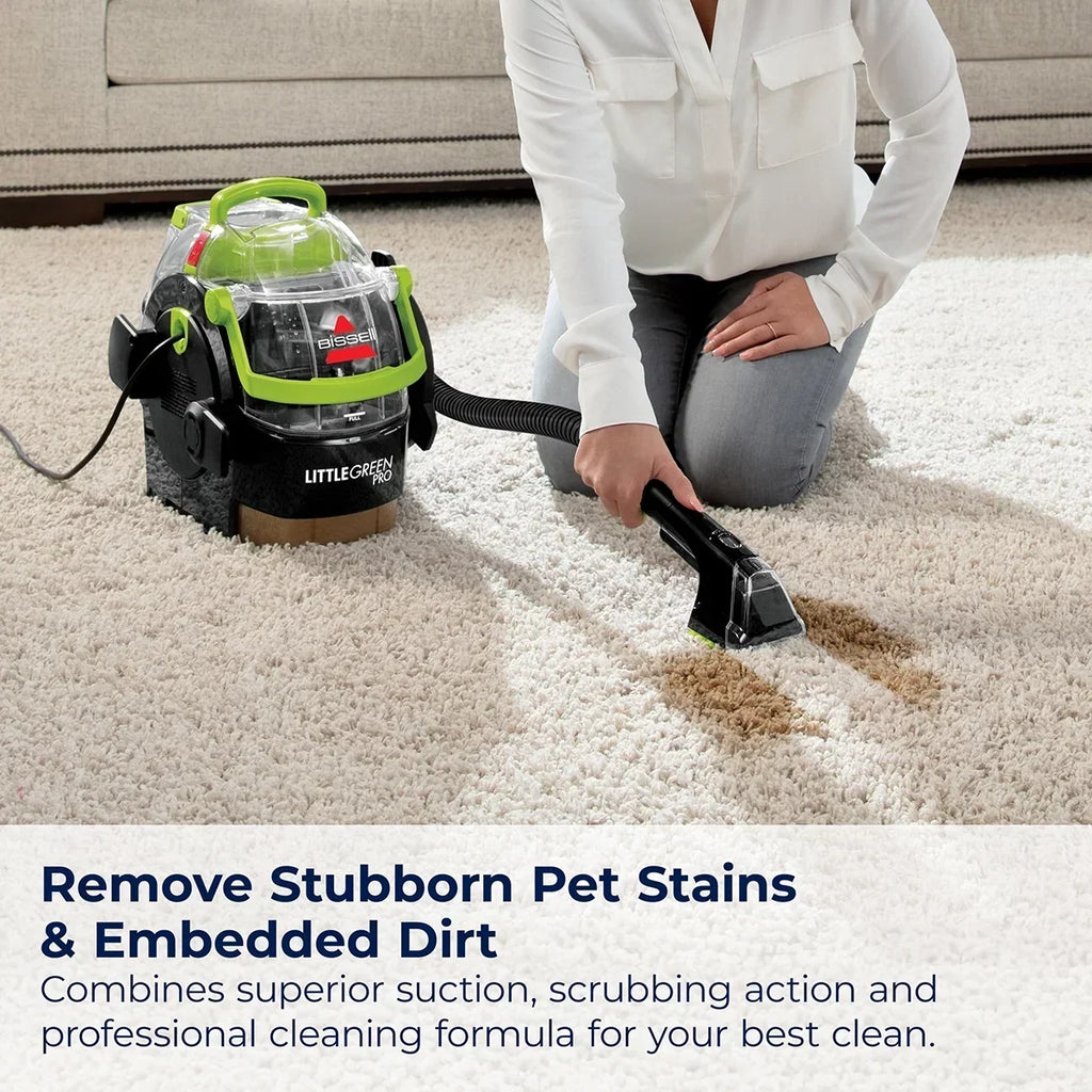 2026 NewBISSELL Little Green Pro Portable Deep Cleaner, for Carpet, Upholstery, and Auto, Compact, Superior Suction, Professional Cleaning, StainProtect Technology, 2505