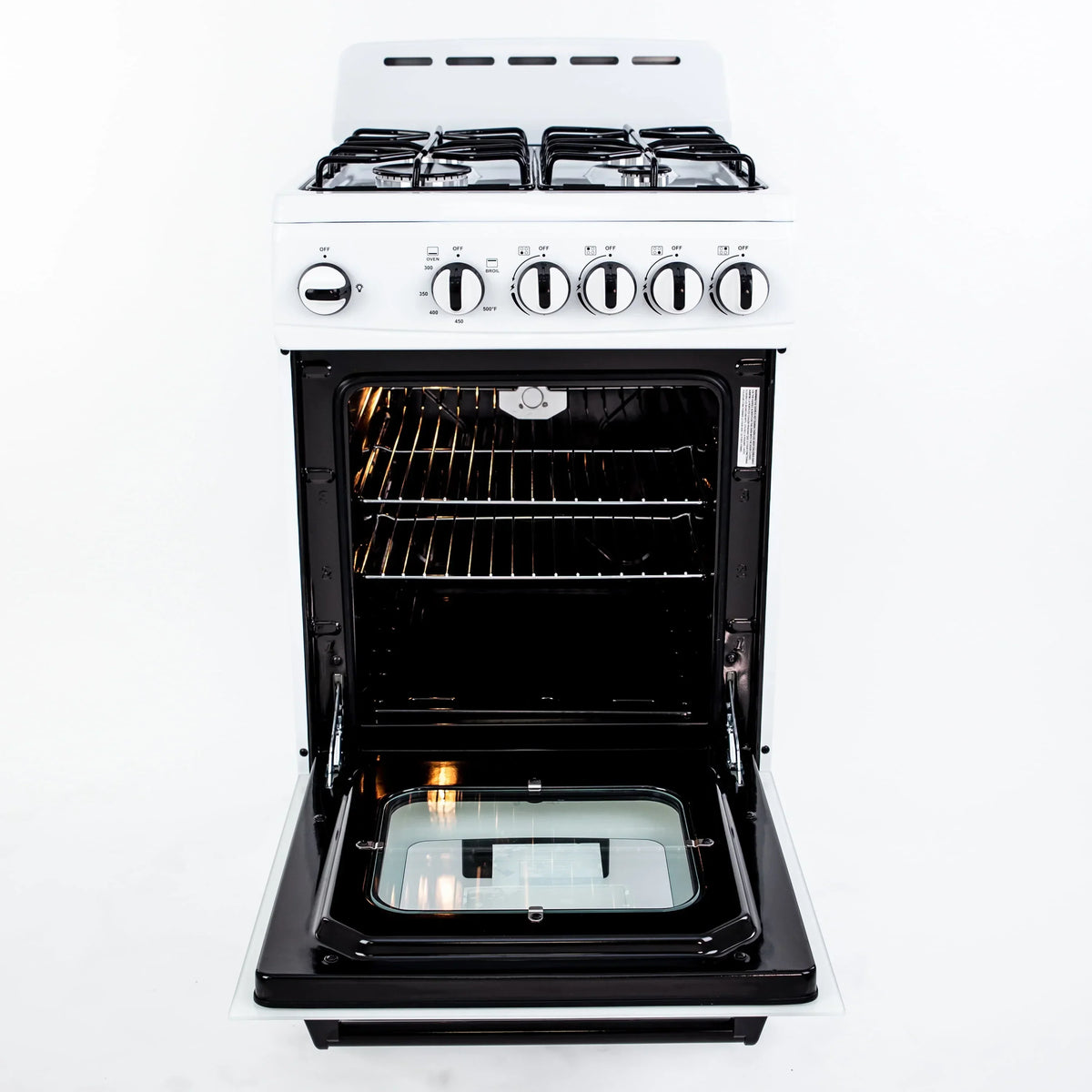 2026 NewAvanti 20" Compact Gas Range Oven, in White (GR2011CW)