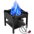 2026 NewFrizi 1-Burner Propane Gas Outdoor Stove �C 260,000 BTU, 0-30 PSI Adjustable Regulator & Steel-Braided Hose