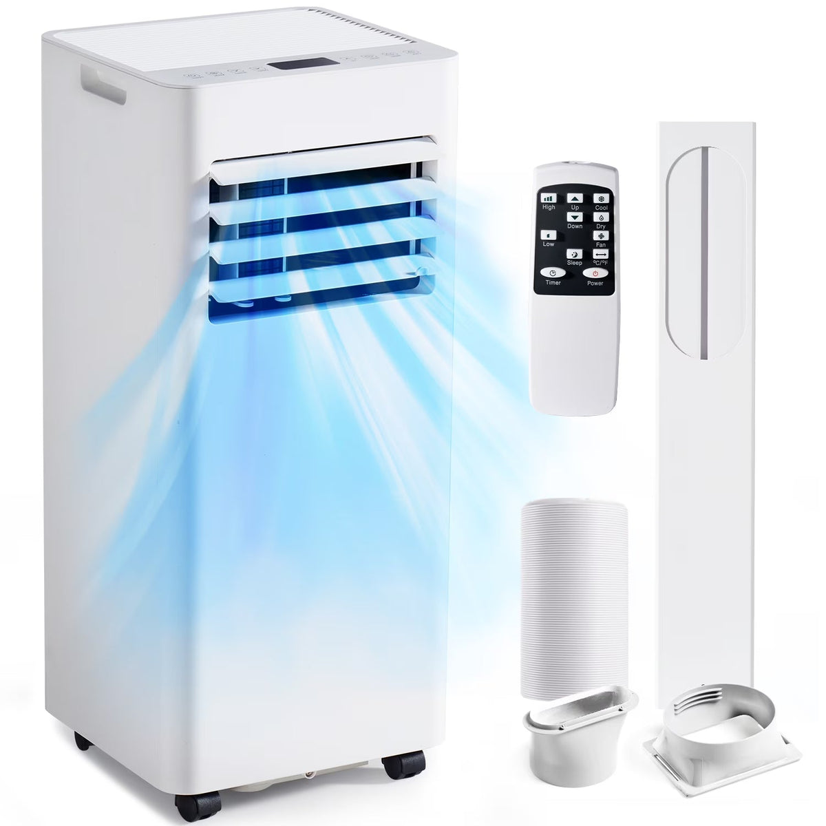 2026 NewBapipro 10,000 BTU Smart Portable AC - WiFi/Remote, 4-in-1 for 300 Sq.Ft, 24H Timer, Window Kit, "55dB, ETL Certified