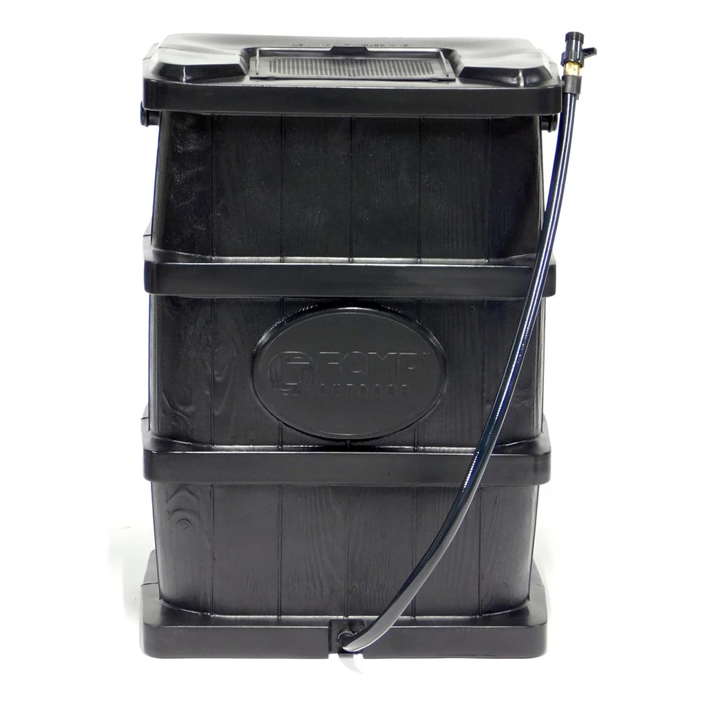 2026 NewFCMP Outdoor WG4000-GRY Home Outdoor Wood Grain Rain Water Catcher Barrel