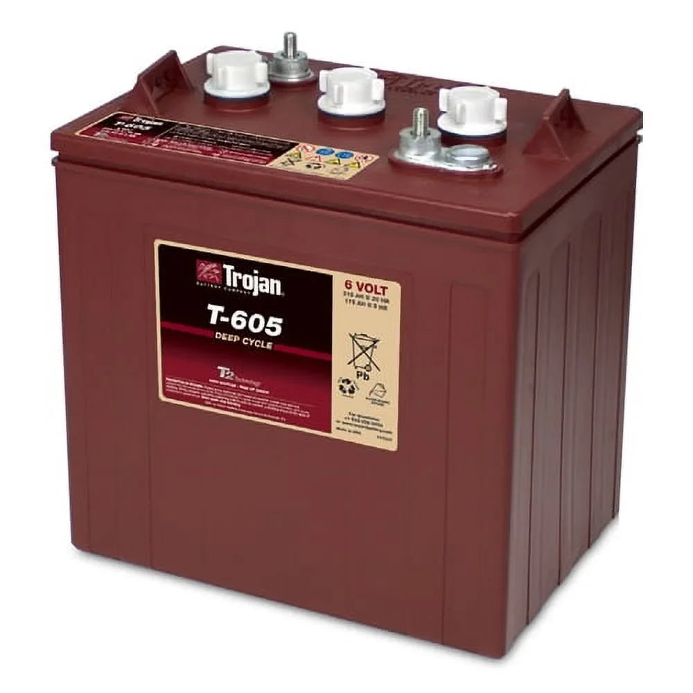 2026 NewTrojan T-605 6V 210Ah Flooded Lead Acid GC2 Deep Cycle Battery x6