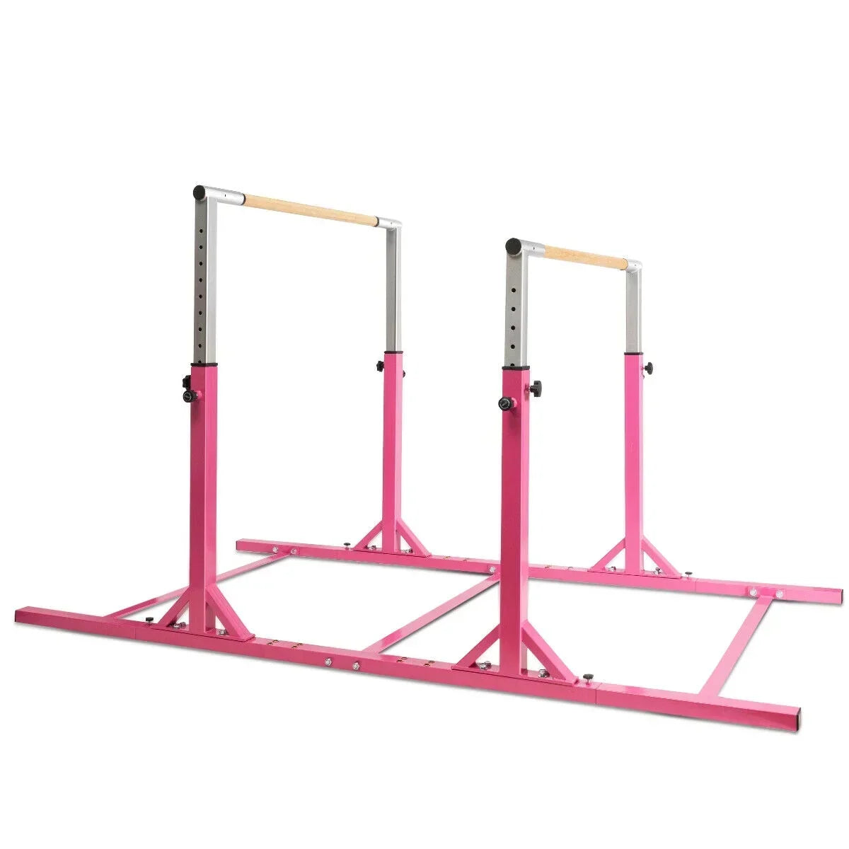 2026 NewCostway Kids Gymnastics Parallel Bars Double Horizontal Bars Adjustable Width Height