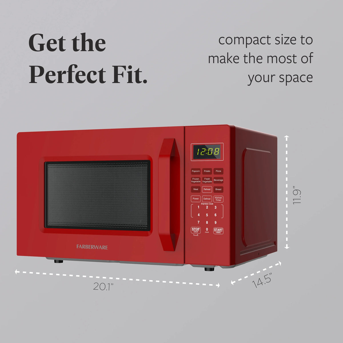 2026 NewFarberware 1.1 Cu. Ft. 1000-Watt Compact Microwave Oven, Black