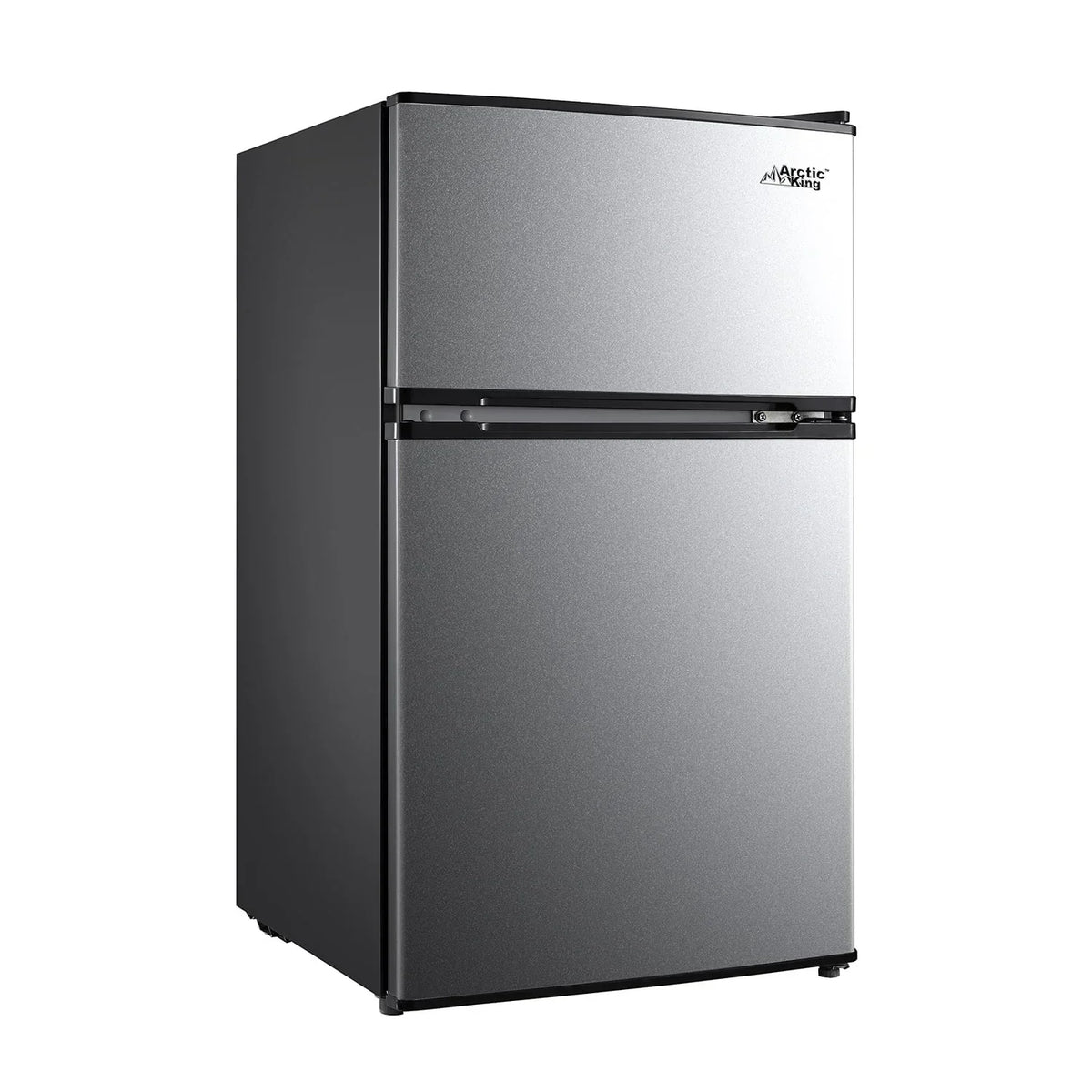 2026 NewArctic King 3.2 Cu ft Two Door Mini Fridge with Freezer, Stainless Steel, E-Star, ARM32D5ASL