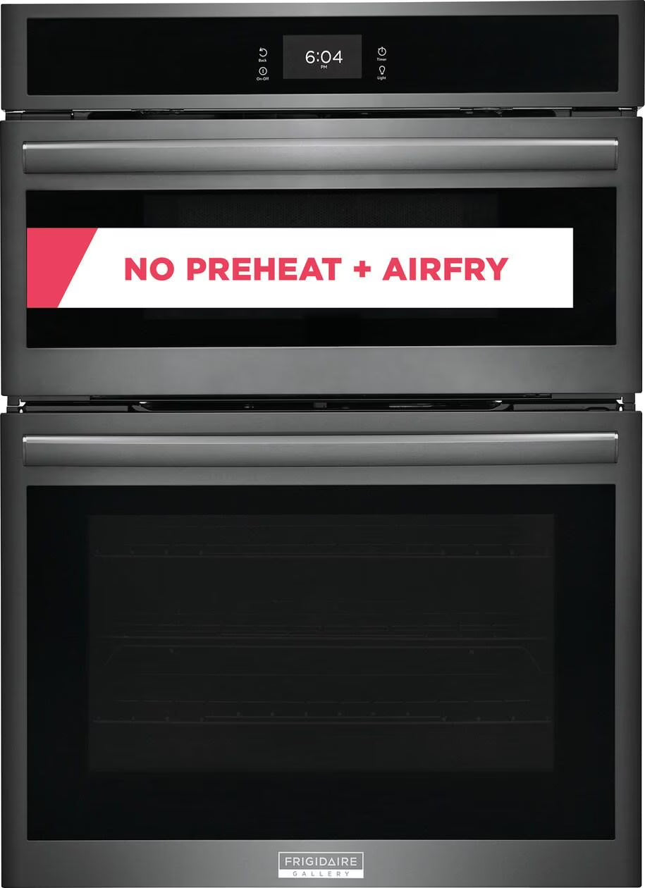 2026 NewFrigidaire Gallery GCWM3067AD 30 inch Black Stainless Wall Oven and Microwave Combination