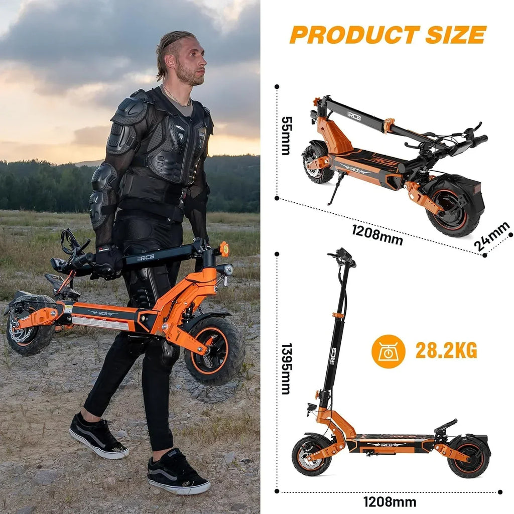 2026 NewElectric Scooter for Adults, Max 70miles Range, 1000W Motor, 48V 27Ah Battery, 10" Anti-Flat Tires, Dual Shocks, APP Control&NFC - RCB D7PRO