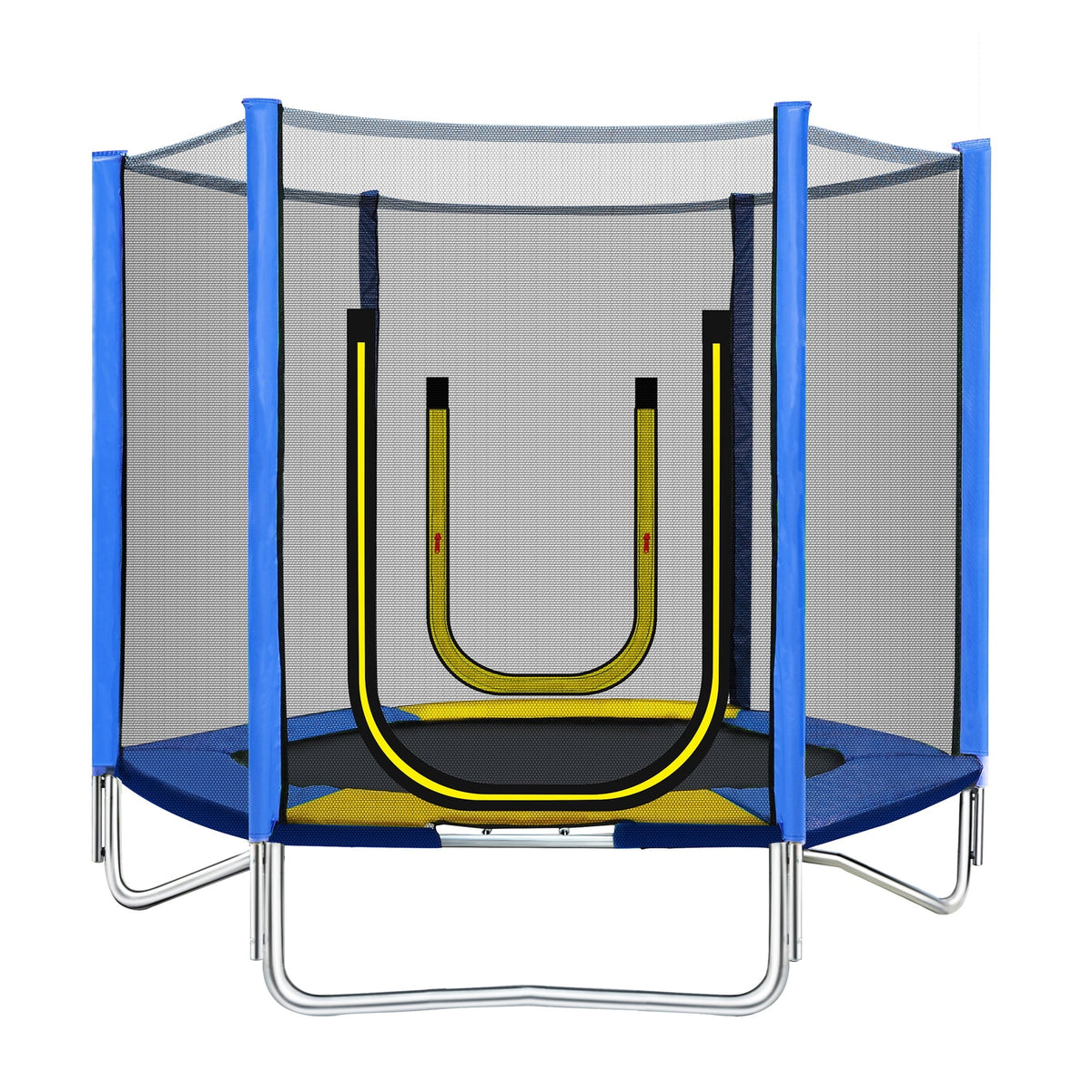 2026 New7FT Trampoline for Kids,Outdoor Recreational Trampoline with Safety Enclosure Net,Blue
