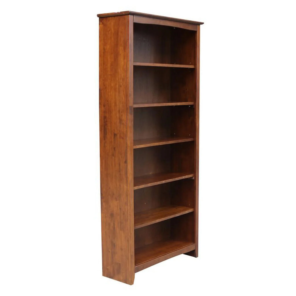 2026 NewInternational Concepts Solid Wood Shaker Bookcase, 72 in H