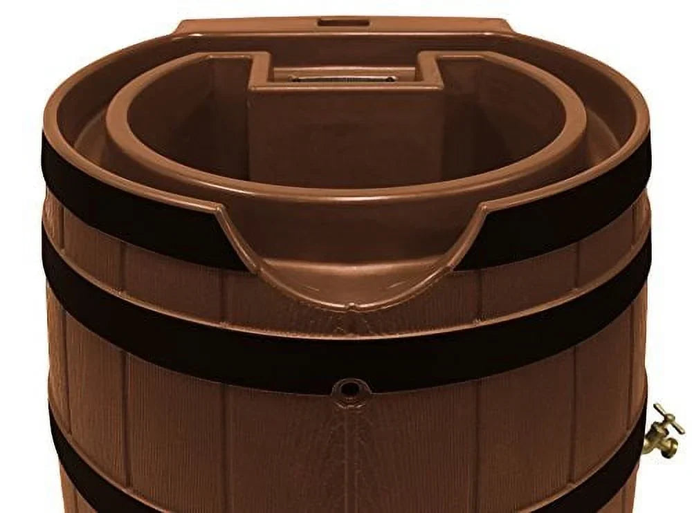 2026 NewGood Ideas Rain Wizard 65 Gallon Rain Barrel with Darkened Ribs - Terra Cotta