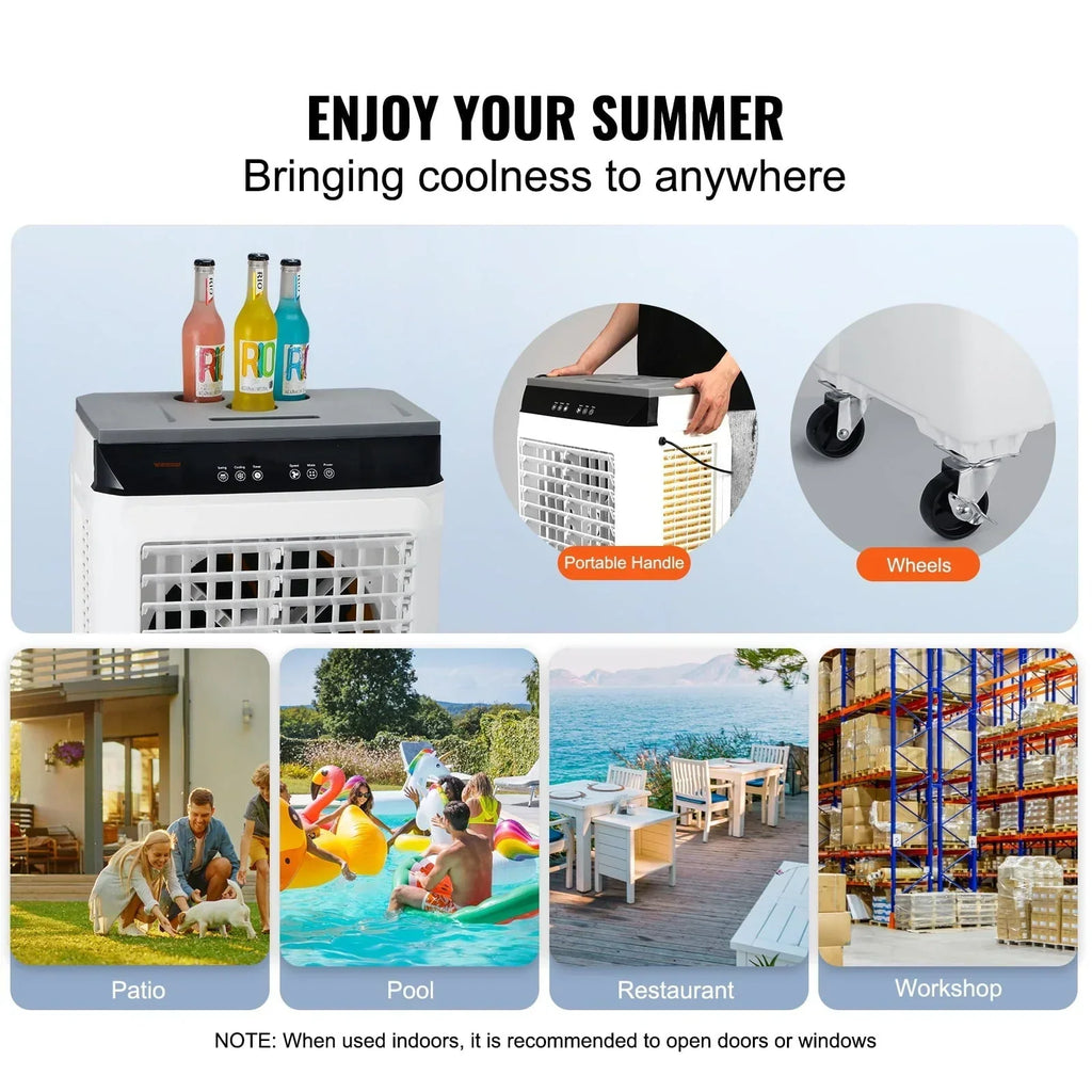 2026 NewBENTISM Evaporative Cooler Swamp Cooler 3-in-1 2100 CFM 7 Gal 12h Timer Air Humidifier