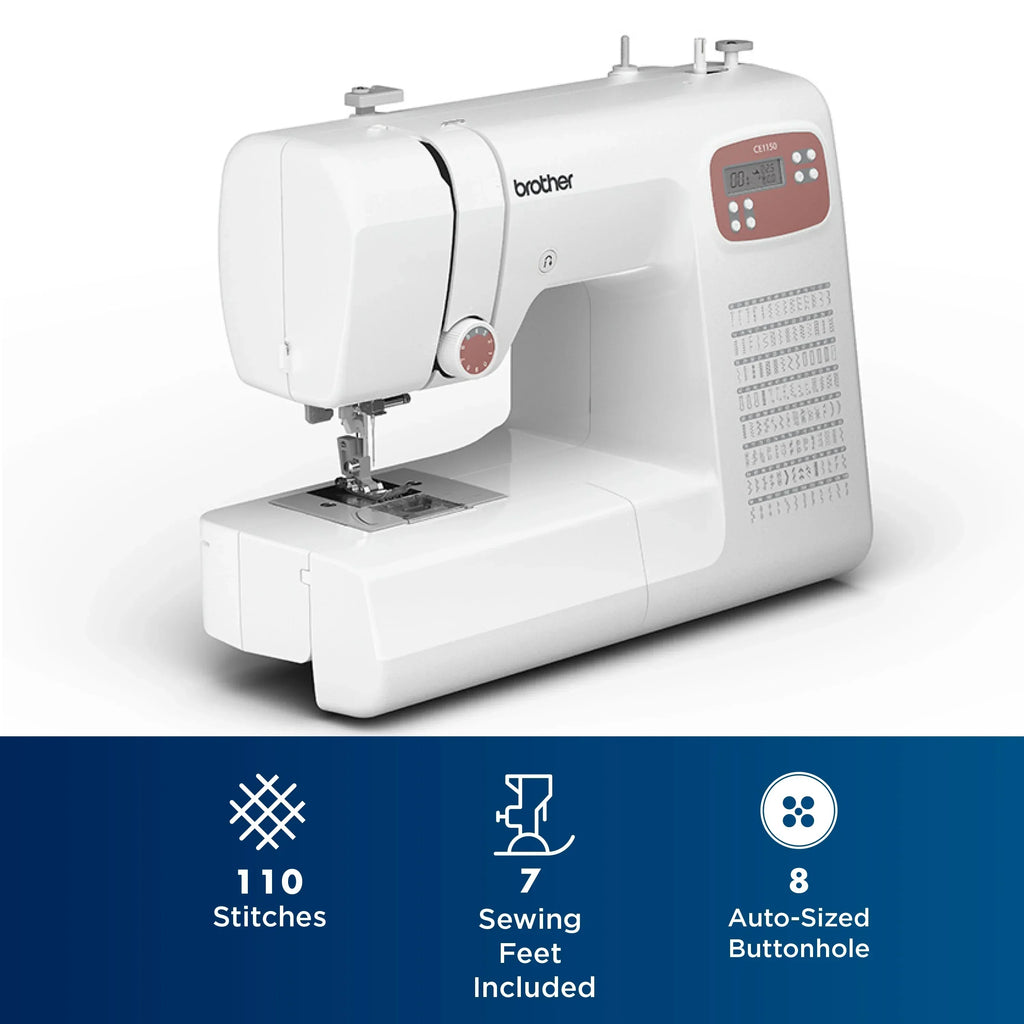 2026 NewBrother CE1150 110-Stitch Computerized Sewing Machine with Auto Needle Threader, LCD Display & Wide Range of Stitches
