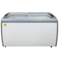 2026 NewNSF 60 in. W 11.7 Cu. ft. Commercial Freezer, Curved Glass Door Display Chest Freezer in White