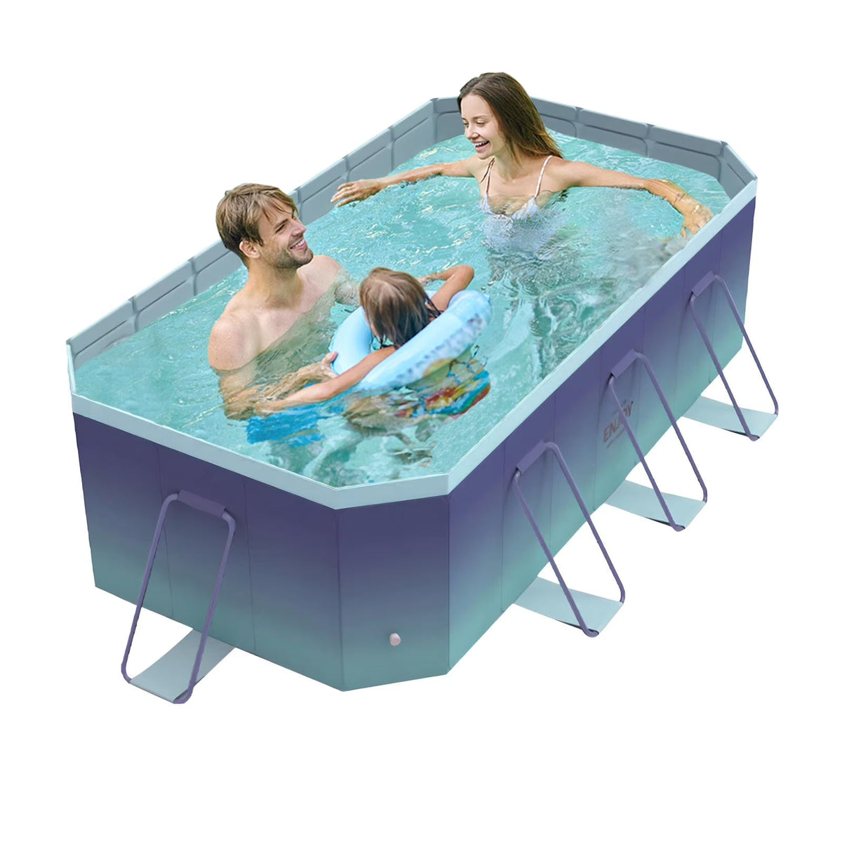 2026 NewFoldable Swimming Pool, Large Non-Inflatable Outdoor Pools for Kids Adults Above Ground Pools, 116in