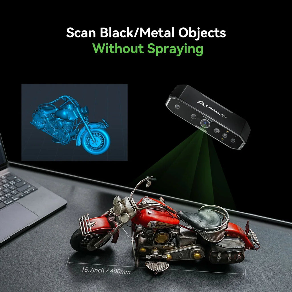 2026 NewCreality CR-Scan Otter 3D Scanner Kit High Accuracy 0.02mm with 8 LED Infrared Lights 24 Bit Full-Color Scan, Noiseless, Sensitive Operation for Windows/macOS