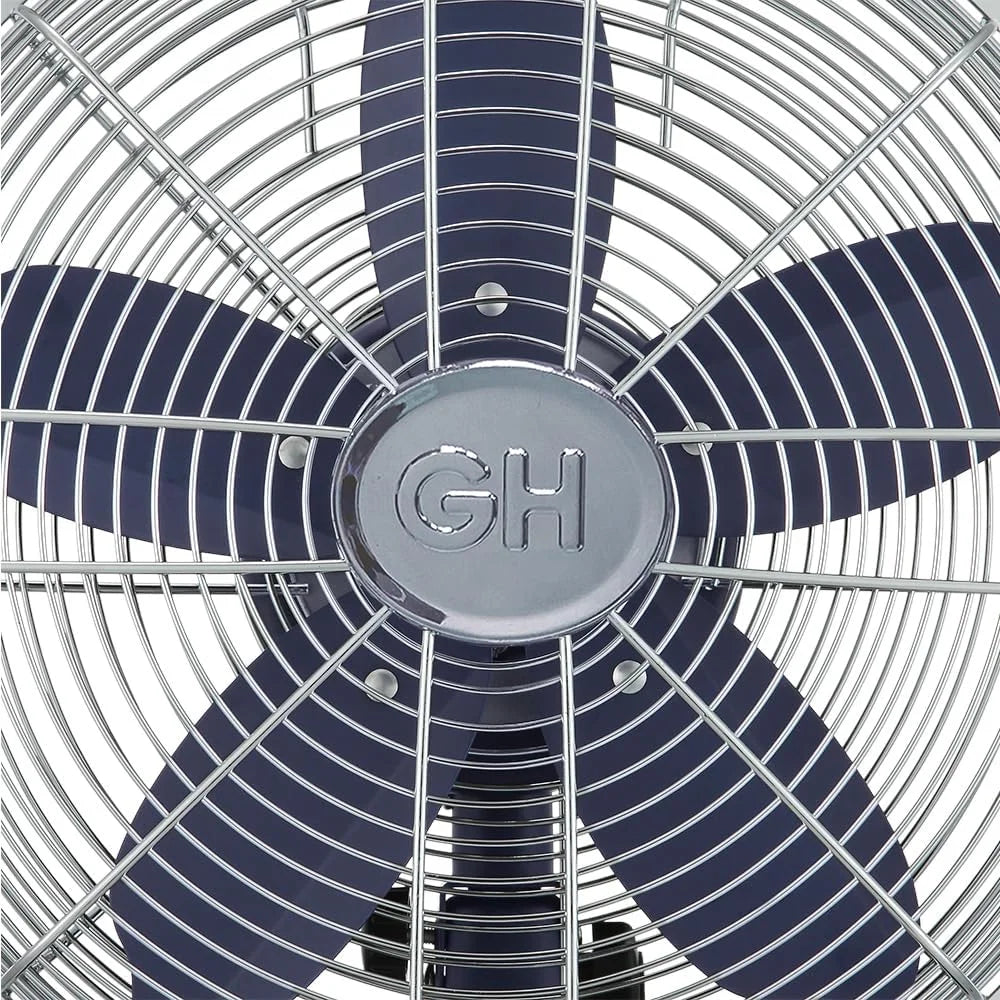 2026 NewGood Housekeeping Retro All-Metal Table Fan (92618) with 3 Speed Settings, Wide Oscillation, and Carrying Handle"