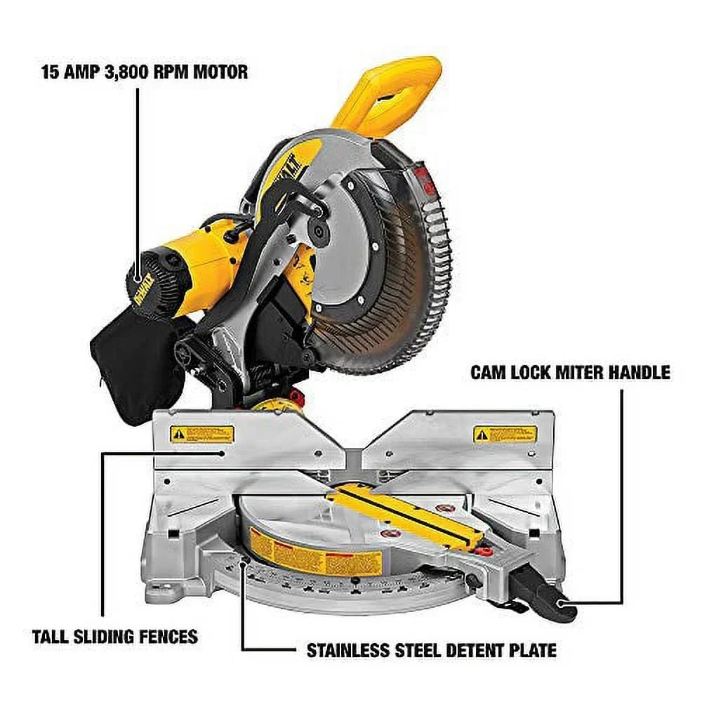 2026 NewDEWALT 308351915 12 in. 15 Amp Compound Double Bevel Miter Saw