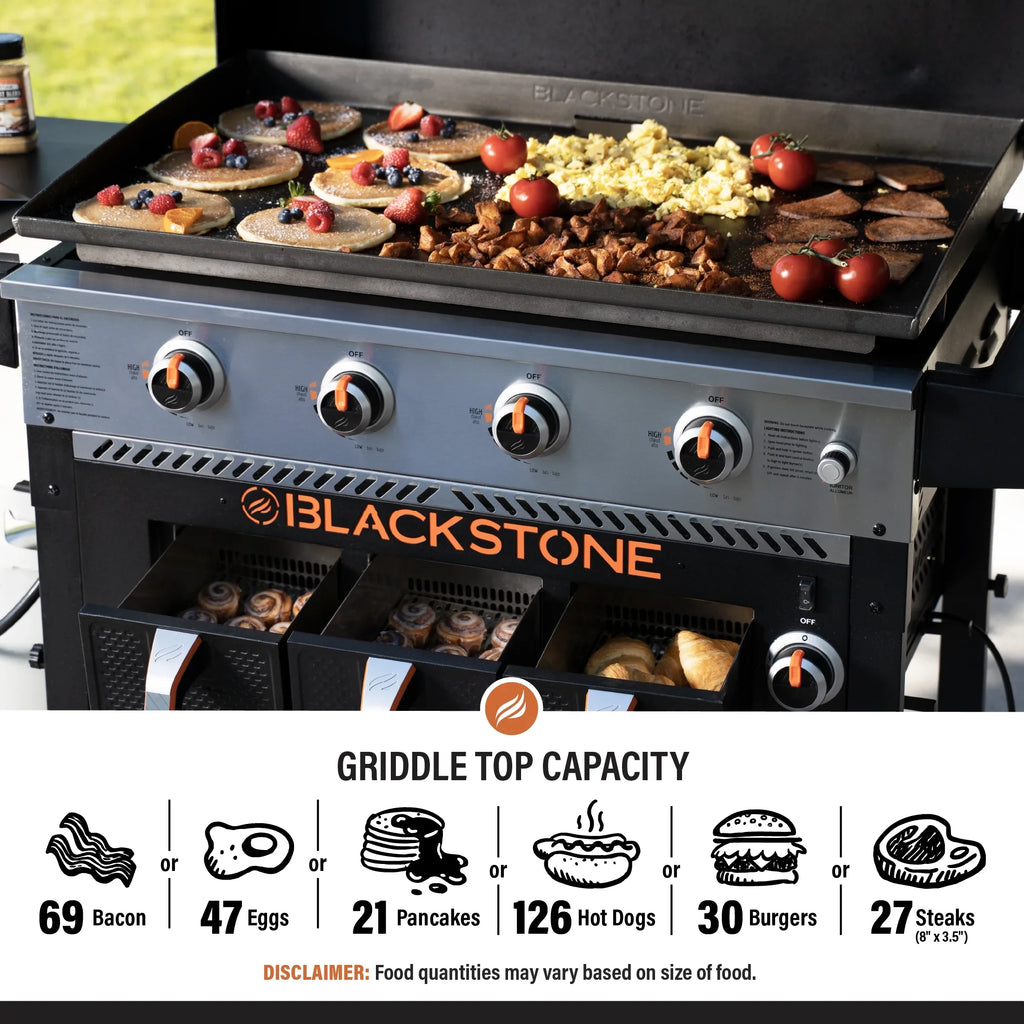 2026 New4-Burner 36" Griddle with Air Fryer and Hood
