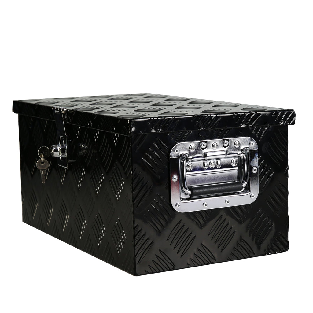 2026 New 20'' Metal Truck Tool Box, Aluminum Tool Box Storage Organizer for Truck Bed Trailer Pickup ATV, Lockable Tools Underbody Organizer W/Side Handle