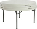 Lifetime 5' Round Folding Table (4 Pack), Commercial Grade, White