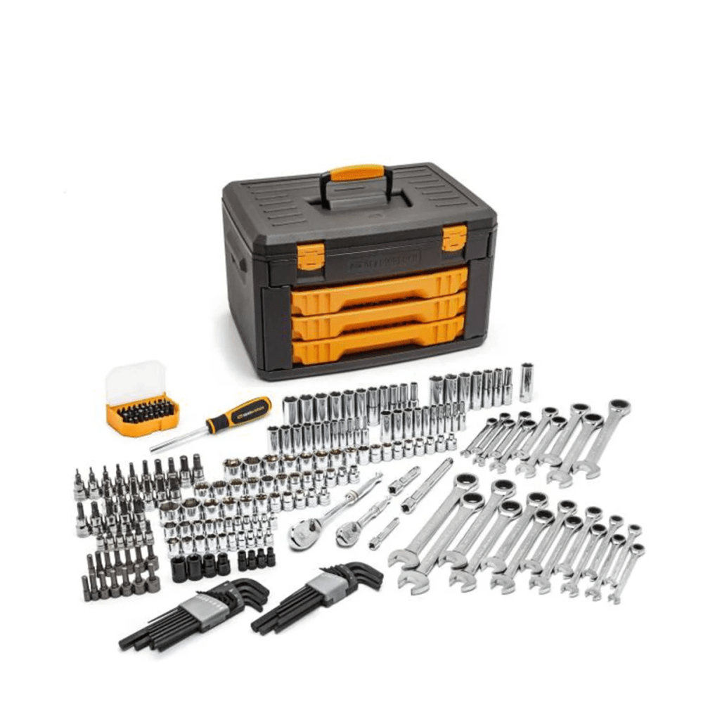 2026 New232 Piece 1/4″. 3/8″ Drive Metric &amp; SAE Mechanics Hand Tool Set