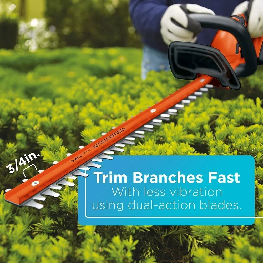 2026 NewBLACK+DECKER 40V MAX* Cordless Hedge Trimmer, 24-Inch, (LHT2436)