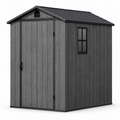 Patiowell 4 ft. W x 6 ft. D Plastic Storage Shed with Floor, Resin Shed with Window and Lockable Door & Reviews | Wayfair