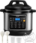 2026 NewCOMFEE" 16 in 1 Electric Pressure Cooker Instant Multi Cooker Olla de Presion Non-Stick Pot Yogurt Maker Rice Cooker Slow Cooker Saut" Steamer 8 Quarts Stainless Steel