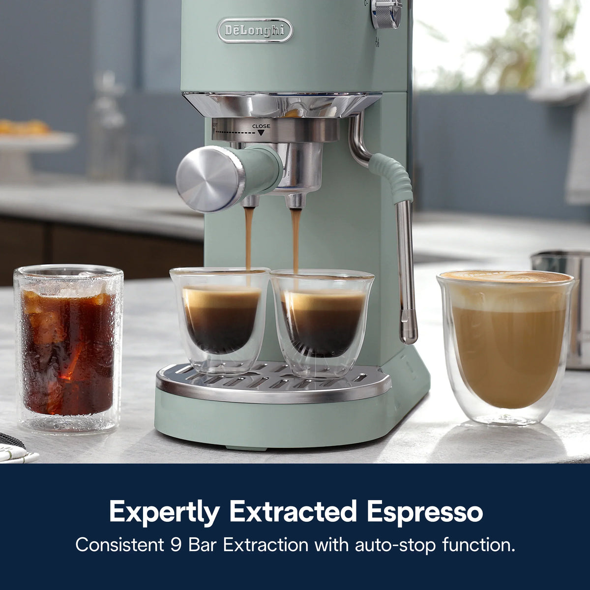 2026 NewDe’Longhi Dedica Duo Espresso Machine, Compact Size with Built in Frother for Latte Art, Brew Espresso, Cold Brew, Lattes & More, Stainless Steel