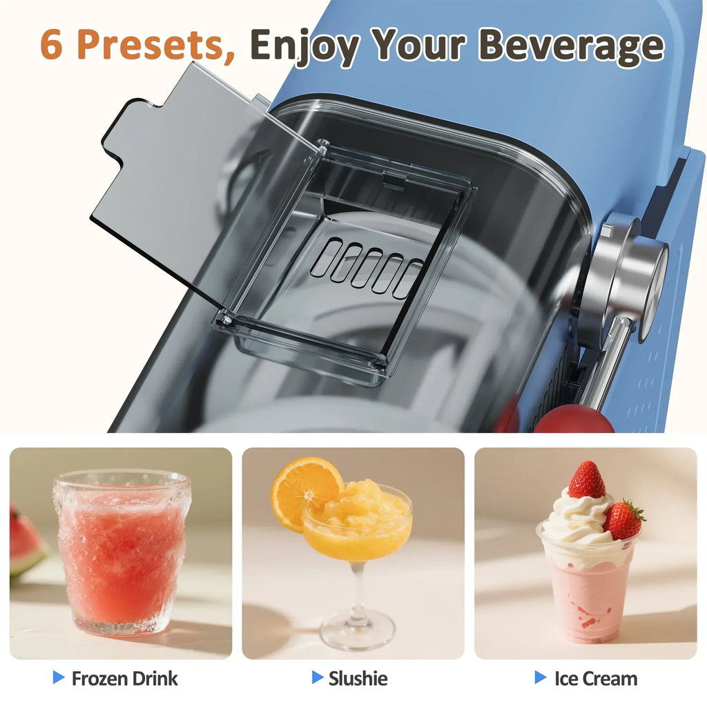 2026 NewBIZAURA Slushie Machine, Slushy Machine for Home No Ice Need, Professional Frozen Drink Maker, 6 Presets for Milkshakes, Frapp"s, Slush, Ice Cream