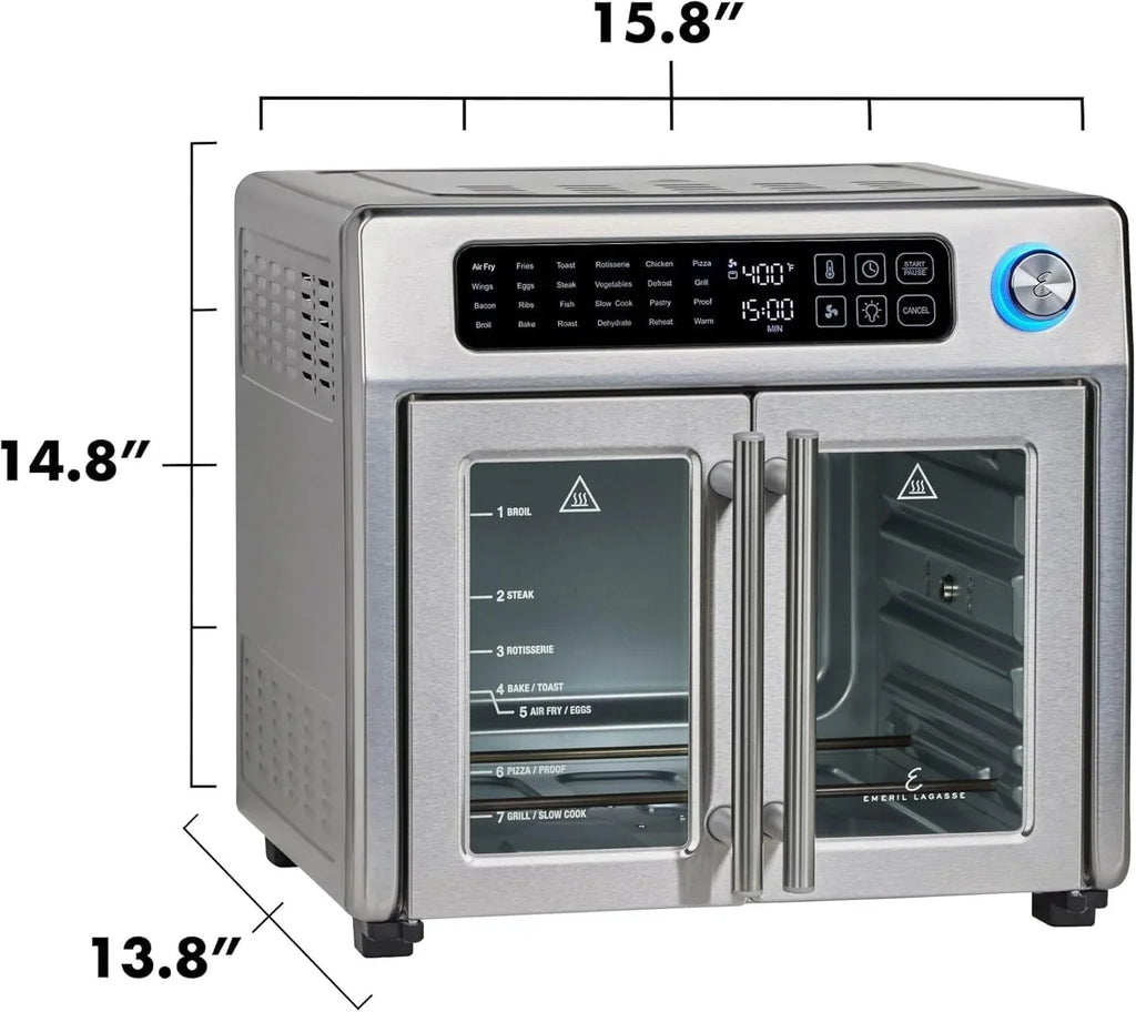 2026 NewEmeril Lagasse Extra Large French Door Air Fryer Toaster Oven Combo, 24 Cooking Functions