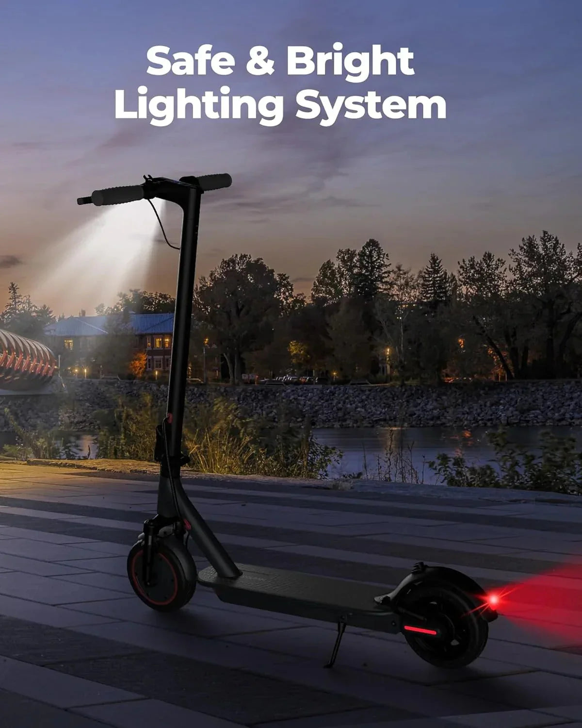 2026 NewElectric scooter, 350W/500W powerful motor, 8.5"/10" solid rubber tires, 19/22 mph, 28/21/12 mile range, dual brakes
