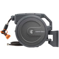 2026 NewGiraffe Tools Retractable Garden Hose Reel with 1/2in-100ft Water Hose, Plastic Bracket, Wall Mounted, Dark Grey