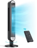 2026 NewDreo Tower Fan for Home, 42" Standing Fan with Remote, 90" Oscillating Fan for Indoors, 34dB Quiet Bedroom Fans, 6 Speeds, 4 Modes, 12H Timer, Bladeless Fan with LED Display, 26 ft/s High Velocity
