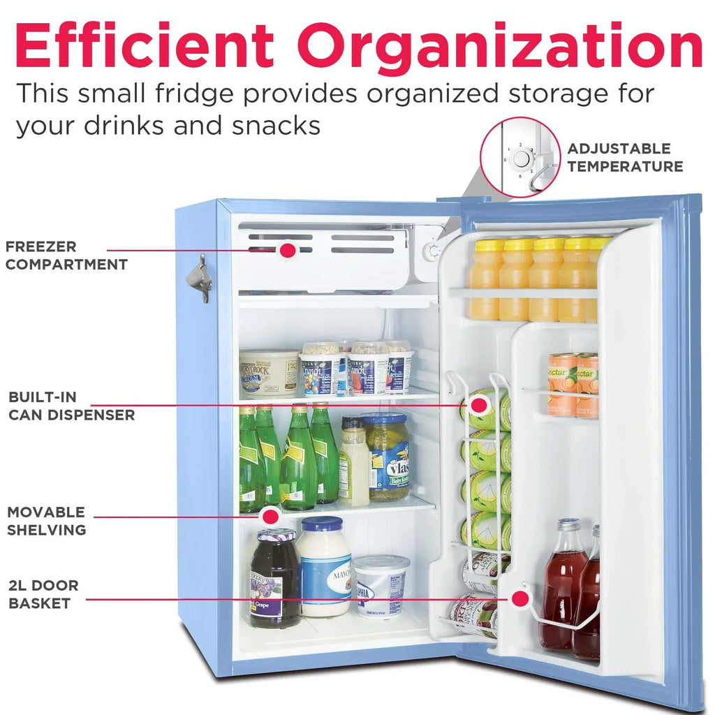 2026 NewFrigidaire EFR376-C-PINK 3.2-Cu.-Ft. 65-Watt Retro Bar Fridge with Side Bottle Opener (Pink)