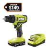 RYOBI ONE+ 18V Cordless 1/2 in. Drill/Driver Kit with (1) Compact Battery and Charger PCL206K1