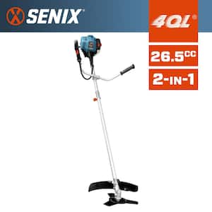 WILD BADGER POWER 26cc Weed Wacker Gas 3 in. 1 String Trimmer/Edger 17 in. with 10 in. Brush Cutter, Rubber Handle and Shoulder Strap WB26BCI