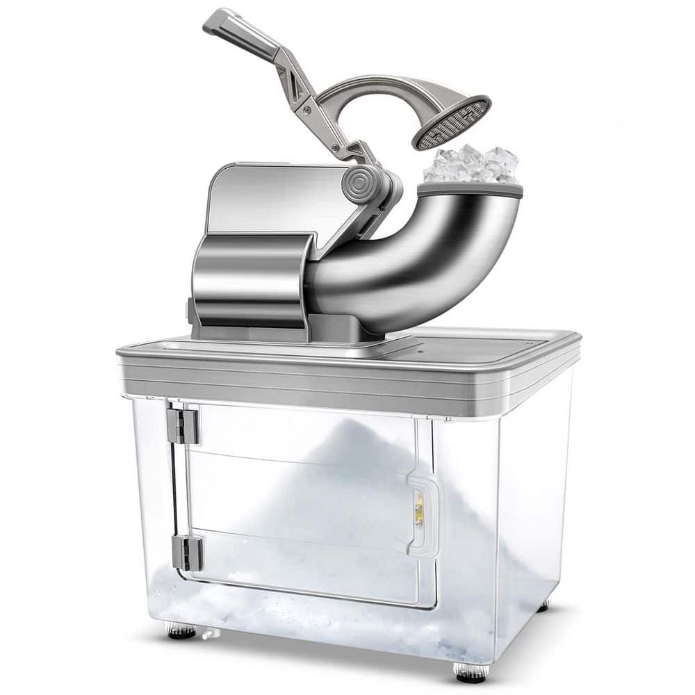 Gilati 18.5 in. 85lbs./24-Hour Commercial Freestanding Crushed Ice Maker, Ice Crusher, Ice Shaver Machine in Stainless Steel WQ-300THD