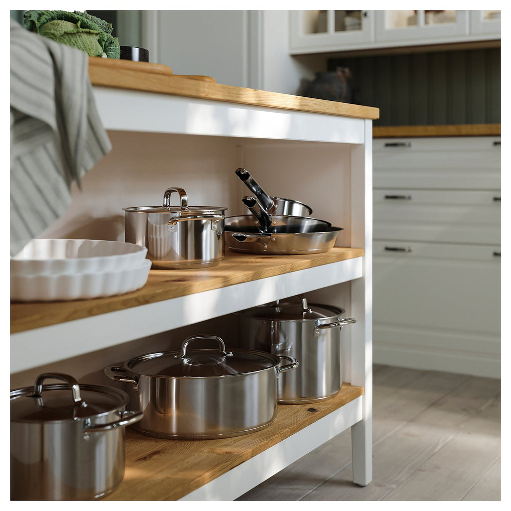 TORNVIKEN Kitchen island - off-white/oak 49 5/8x30 3/8 "